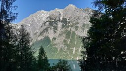 Am Königsee, der bekannte Blick auf die Watzmann O-Wand